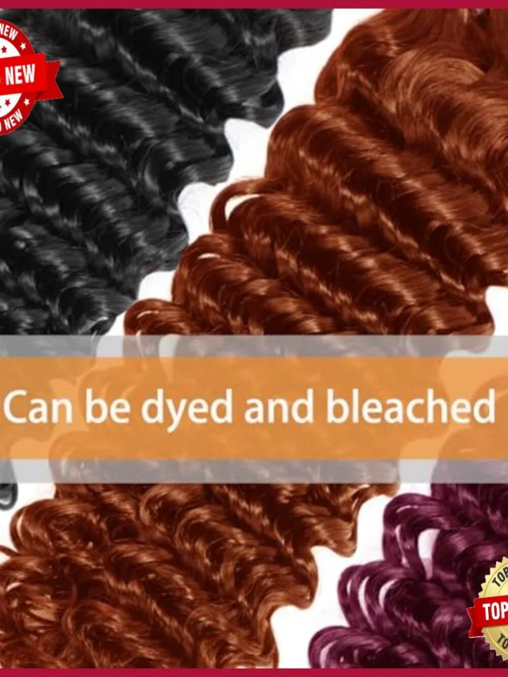 Deep Wave Human Hair Extensions 16-20 Inch Brazilian Virgin Hair Bundles